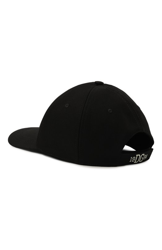 Хлопковая бейсболка Dolce & Gabbana GH873Z/GI334 Чёрный  GH873Z/GI334 Фото 3