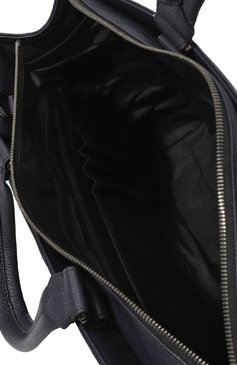 Мужская портфель come LANCEL темно-синего цвета, арт. A12874 | Фото 5 (Ремень/цепочка: На ремешке; Материал сплава: Проставлено; Драгоценные камни: Проставлено; Материал: Натуральная кожа; Размер: large; Сумки-технические: Портфели)