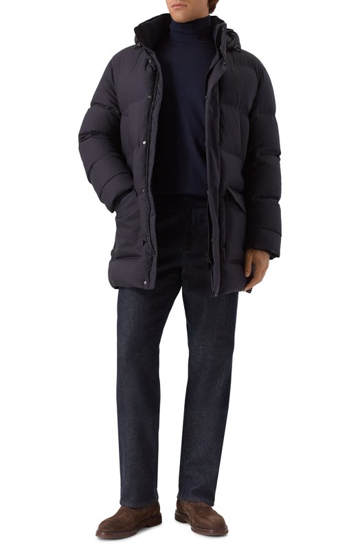 Водолазка из кашемира и шелка Brunello Cucinelli M2300103 Синий  M2300103 Фото 2