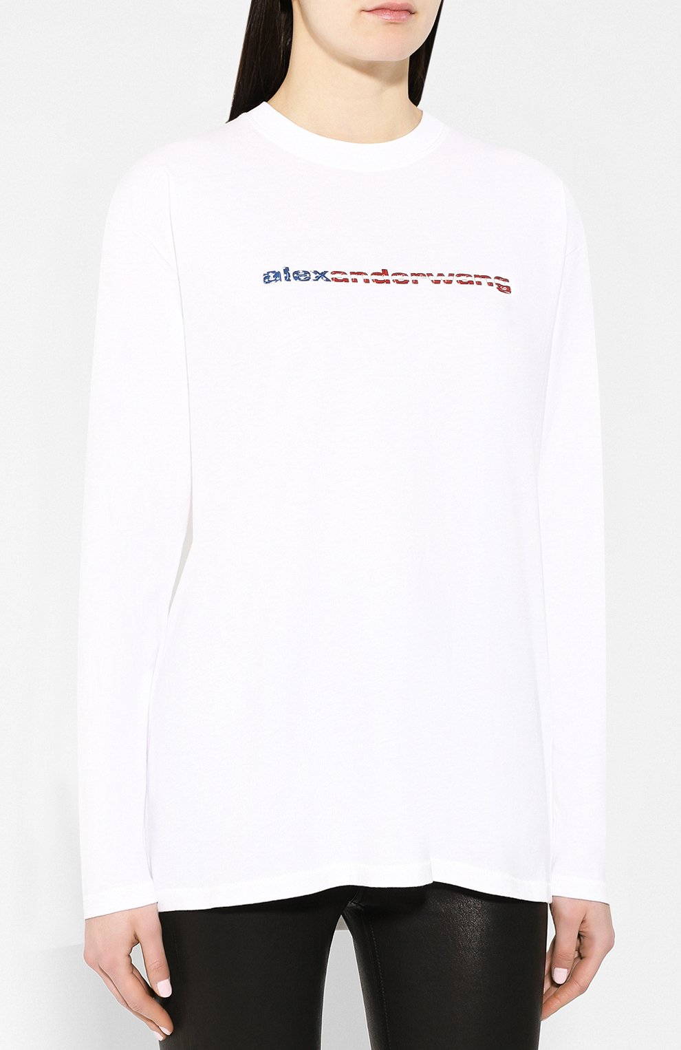 Хлопковый лонгслив ALEXANDER WANG белого цвета по цене 24700 руб., арт. 1W491208B0, фото 3 Хлопковый лонгслив ALEXANDER WANG, арт. 1W491208B0, фото 3