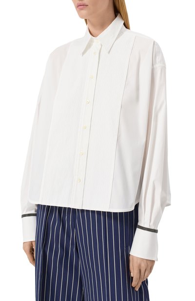 Хлопковая рубашка BRUNELLO CUCINELLI, арт. M0091RB416, фото 3