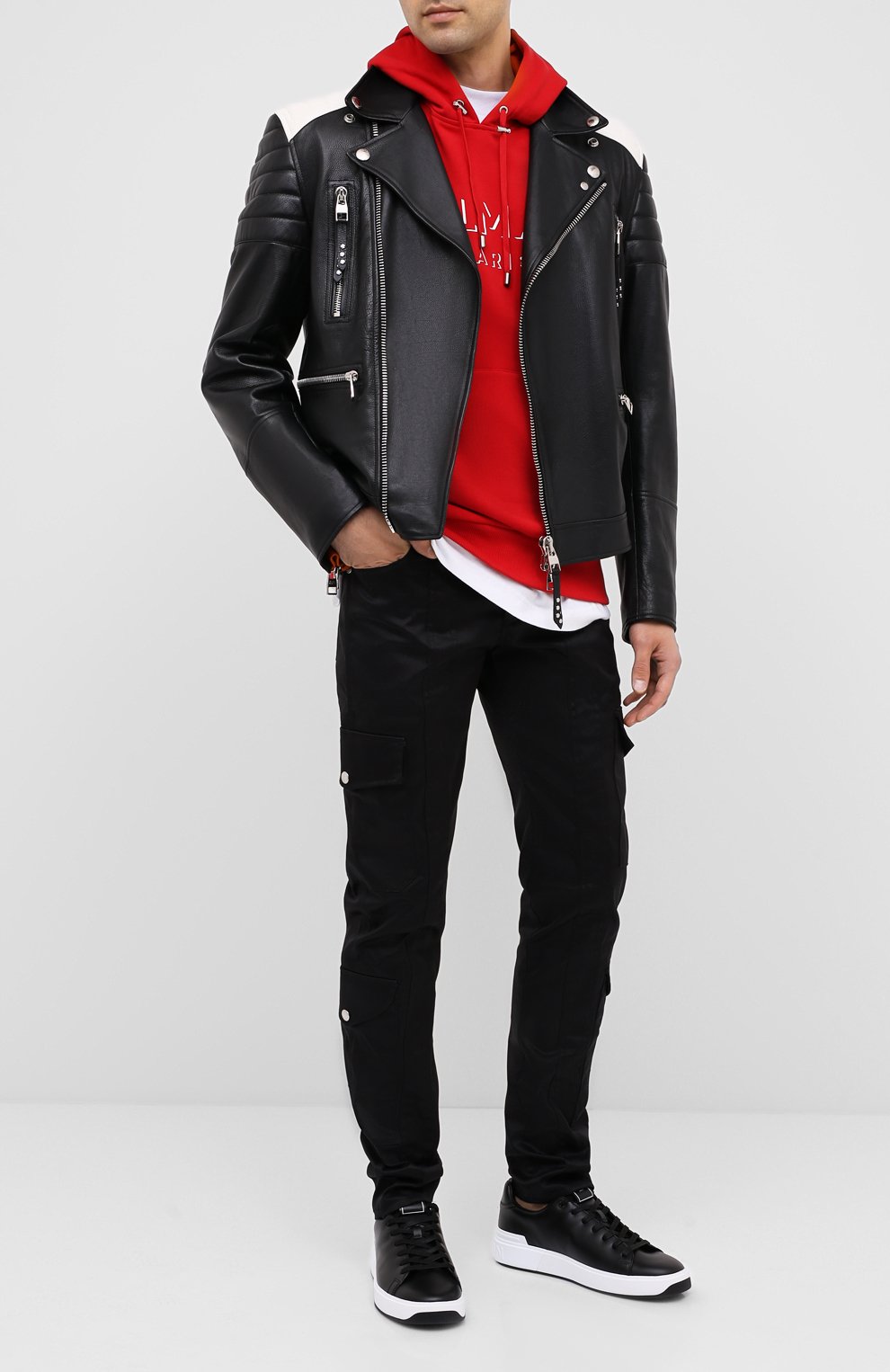 Кожаные кеды b-court BALMAIN, арт. UM1C226/LASC, фото 2