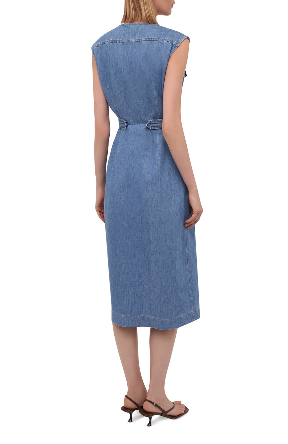 Джинсовое платье 7 FOR ALL MANKIND голубого цвета по цене 32950 руб., арт. JSCBS970DA, фото 4 Джинсовое платье 7 FOR ALL MANKIND, арт. JSCBS970DA, фото 4