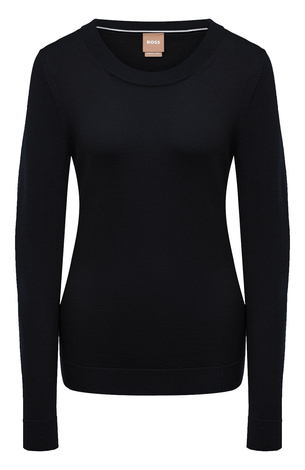 Шерстяной пуловер BOSS темно-синего цвета по цене 19950 руб., арт. 50492551, фото 1 Шерстяной пуловер BOSS, арт. 50492551, фото 1