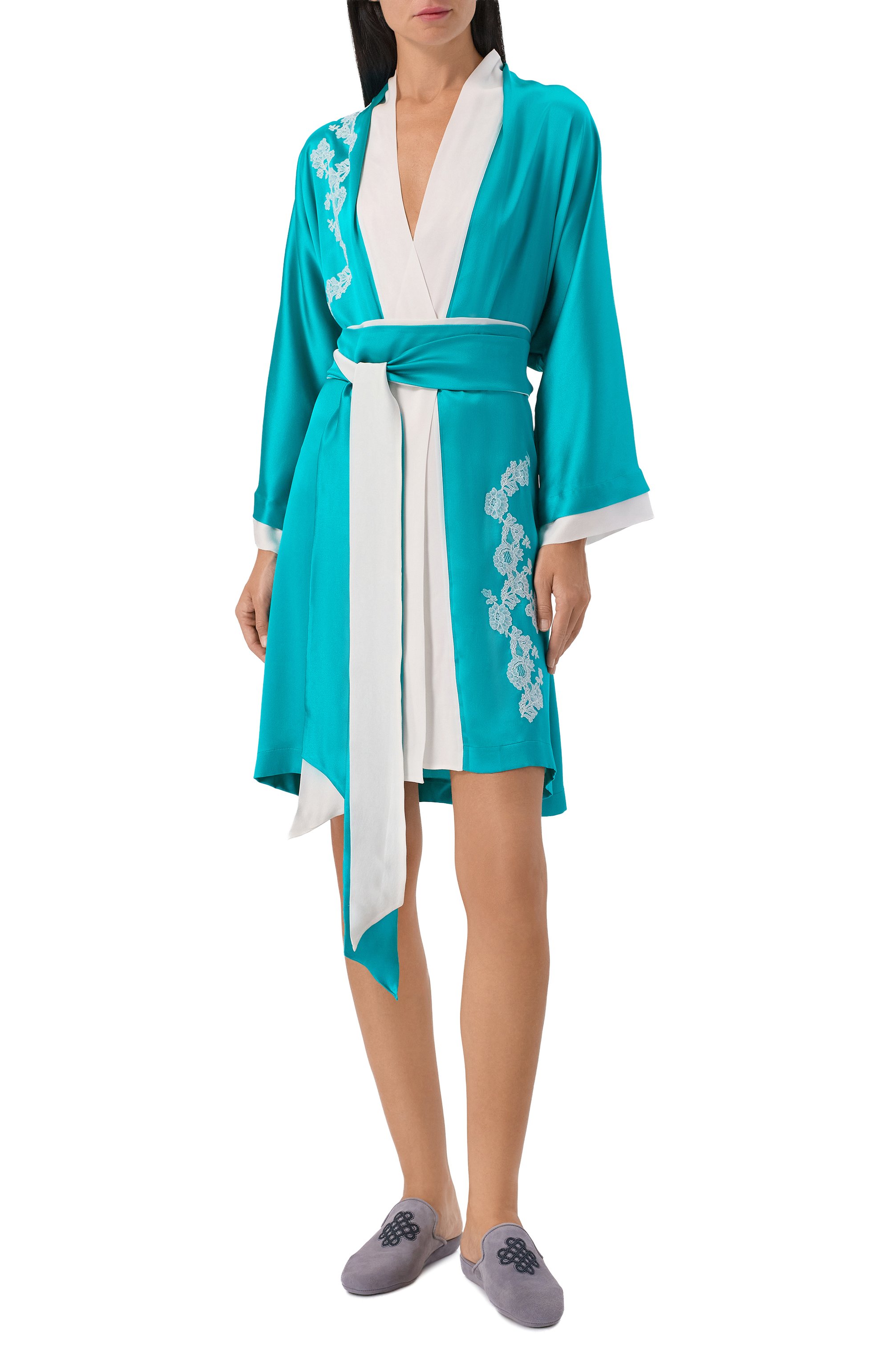 Шелковый халат CARINE GILSON, арт. AG0960DS, фото 2