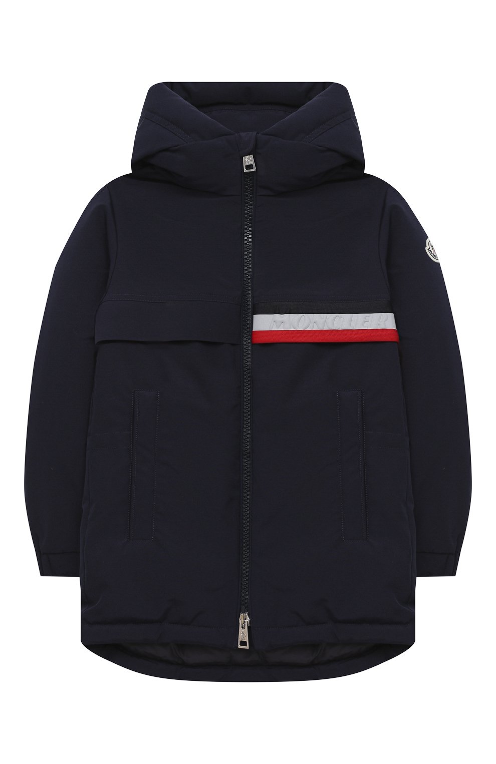 Пуховая парка MONCLER темно-синего цвета по цене 89950 руб., арт. F2-954-1C505-20-57843/8-10A, фото 1 Пуховая парка MONCLER, арт. F2-954-1C505-20-57843/8-10A, фото 1