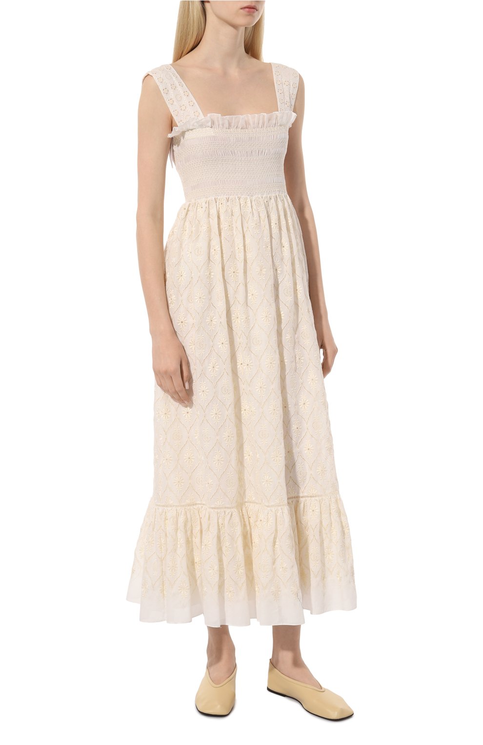 Хлопковое платье GUCCI, арт. 744893/ZANT1, фото 3