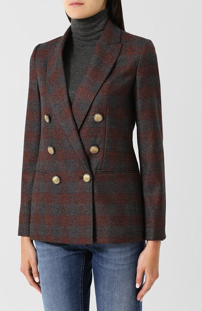 Двубортный шерстяной жакет BRUNELLO CUCINELLI, арт. MB5078662, фото 3
