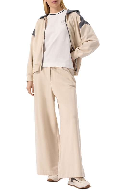 Хлопковая футболка Brunello Cucinelli M0T81VD110 Белый  M0T81VD110 Фото 2