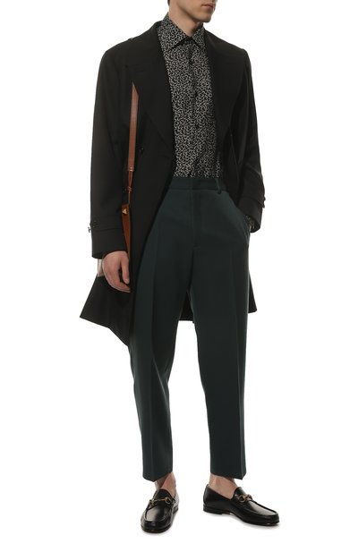 Кожаные лоферы roos с пряжкой-трензелем GUCCI, арт. 307929/BLM00, фото 2