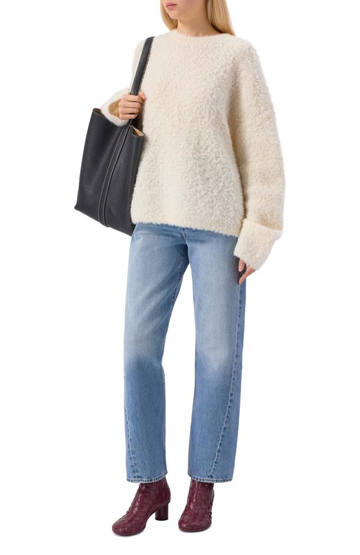 Кожаные ботильоны Atomic Bottega Veneta 811017/V2ED0 Бордовый  811017/V2ED0 Фото 3