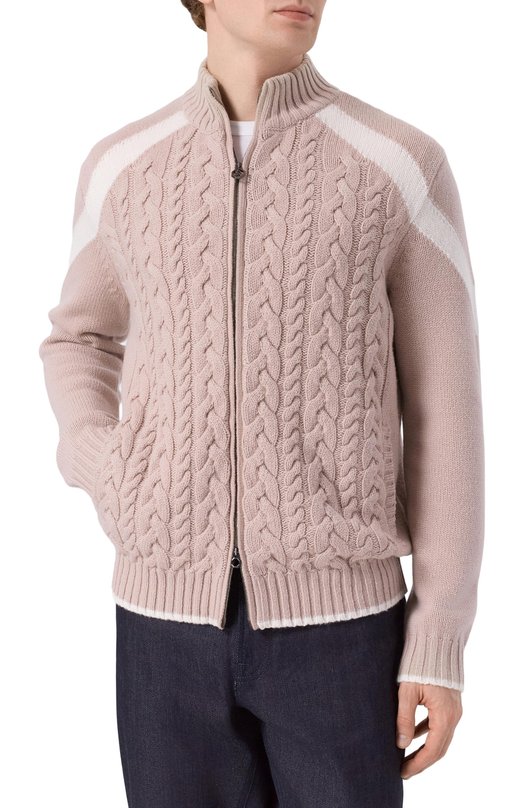 Кашемировый кардиган Stefano Ricci K404006R31/F25465/60-62 Бежевый  K404006R31/F25465/60-62 Фото 3