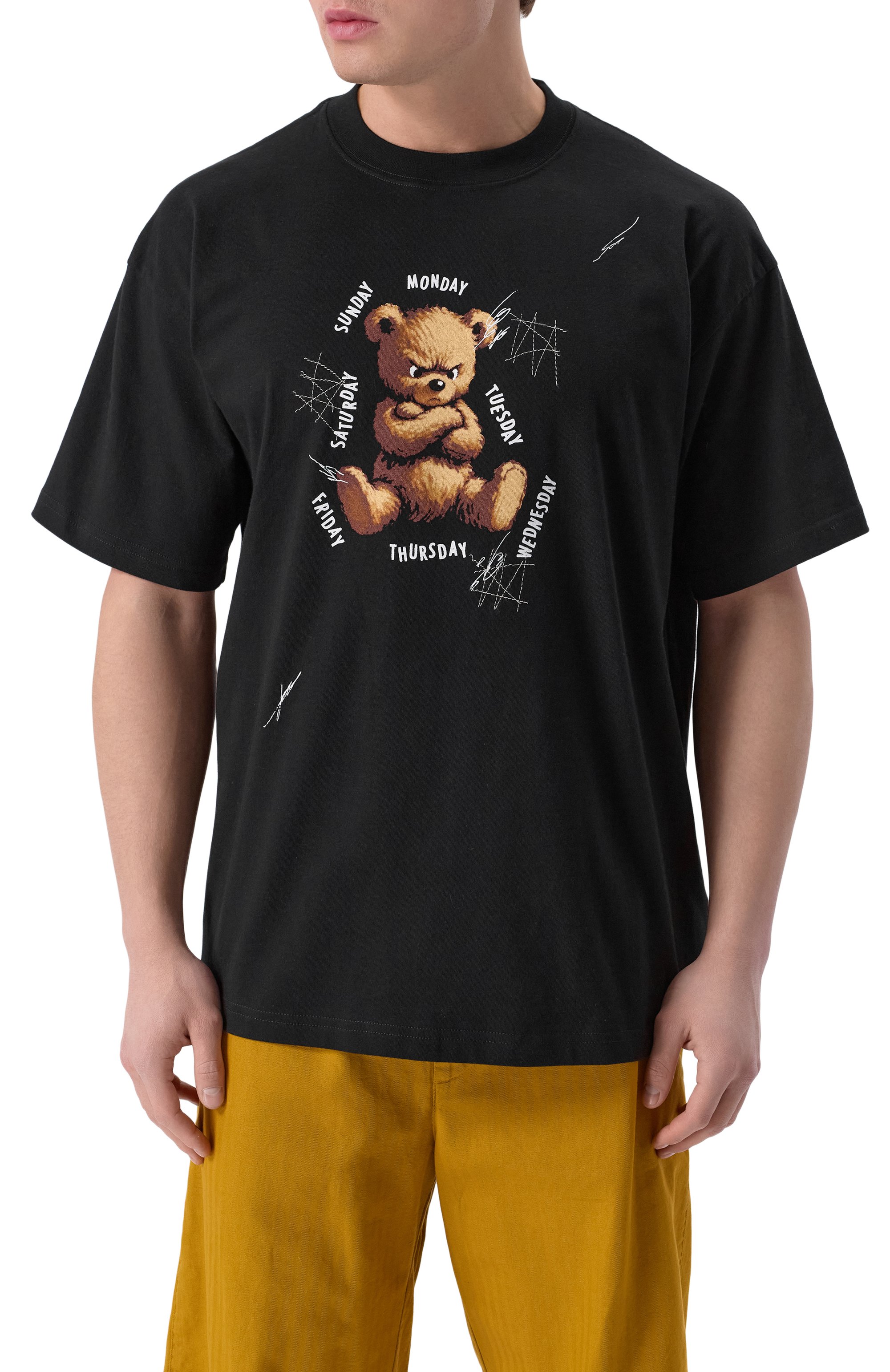 Хлопковая футболка DOMREBEL черного цвета по цене 18600 руб., арт. WEEKDAYS/T-SHIRT, фото 3 Хлопковая футболка DOMREBEL, арт. WEEKDAYS/T-SHIRT, фото 3