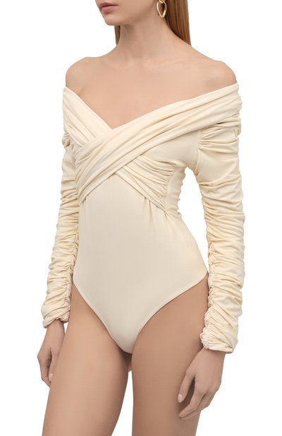 Хлопковое боди KHAITE кремового цвета по цене 97750 руб., арт. 2184134/LILI, фото 3 Хлопковое боди KHAITE, арт. 2184134/LILI, фото 3