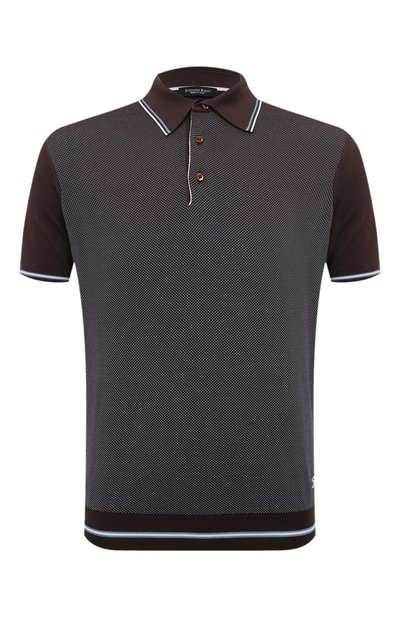 Мужская поло из шелка и хлопка STEFANO RICCI, арт. K818044P13/F23172