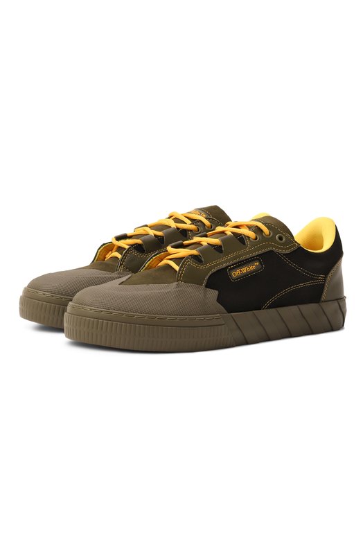 Замшевые кеды Vulcanized 779 Off-White 0MIA296S25LEA001 Хаки 0MIA296S25LEA001