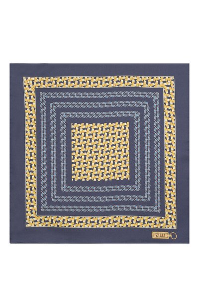 Шелковый платок ZILLI синего цвета по цене 8995 руб., арт. 51600/HANDKERCHIEF, фото 3 Шелковый платок ZILLI, арт. 51600/HANDKERCHIEF, фото 3