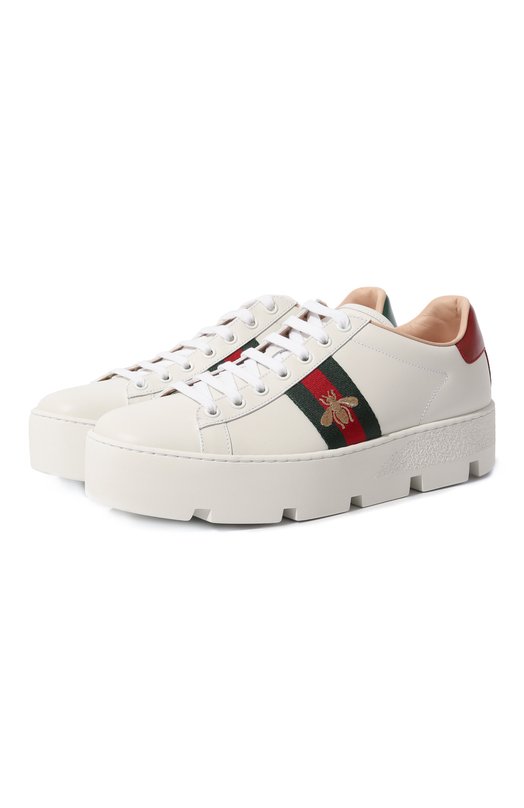 фото Кожаные кроссовки new ace gucci