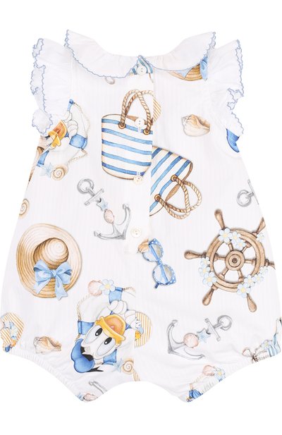 Хлопковый песочник с принтом MONNALISA, арт. 351200AF, фото 2