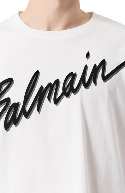 Хлопковая футболка BALMAIN, арт. EH1EG010/BC86, фото 5