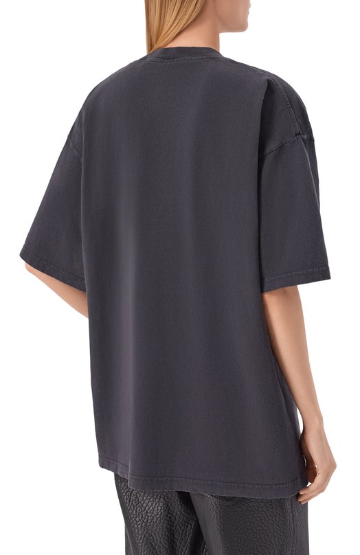 Хлопковая футболка Alexander Wang UCC2261990 Чёрный  UCC2261990 Фото 4