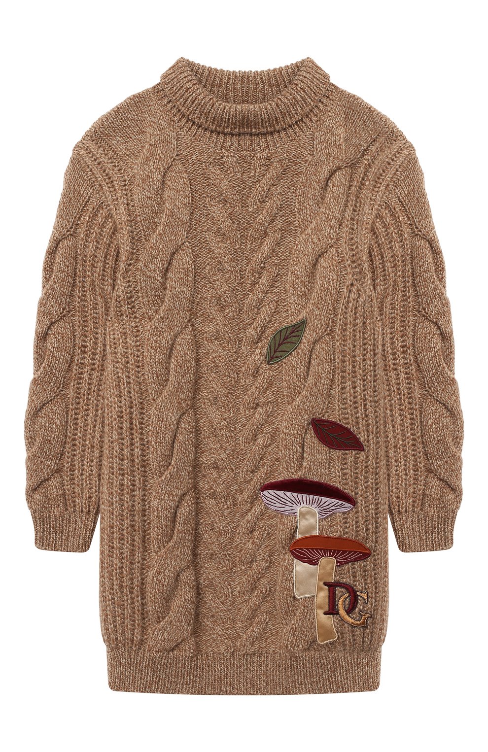 Шерстяное платье DOLCE & GABBANA коричневого цвета по цене 33300 руб., арт. L5KD20/JAM5V/2-6, фото 1 Шерстяное платье DOLCE & GABBANA, арт. L5KD20/JAM5V/2-6, фото 1