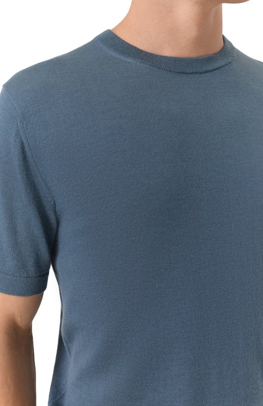 Джемпер из шерсти и шелка 12 STOREEZ 133400 Голубой  133400 Фото 5