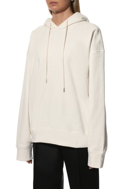 Хлопковое худи JIL SANDER кремового цвета по цене 52750 руб., арт. JPPU707515-WU248608, фото 3 Хлопковое худи JIL SANDER, арт. JPPU707515-WU248608, фото 3