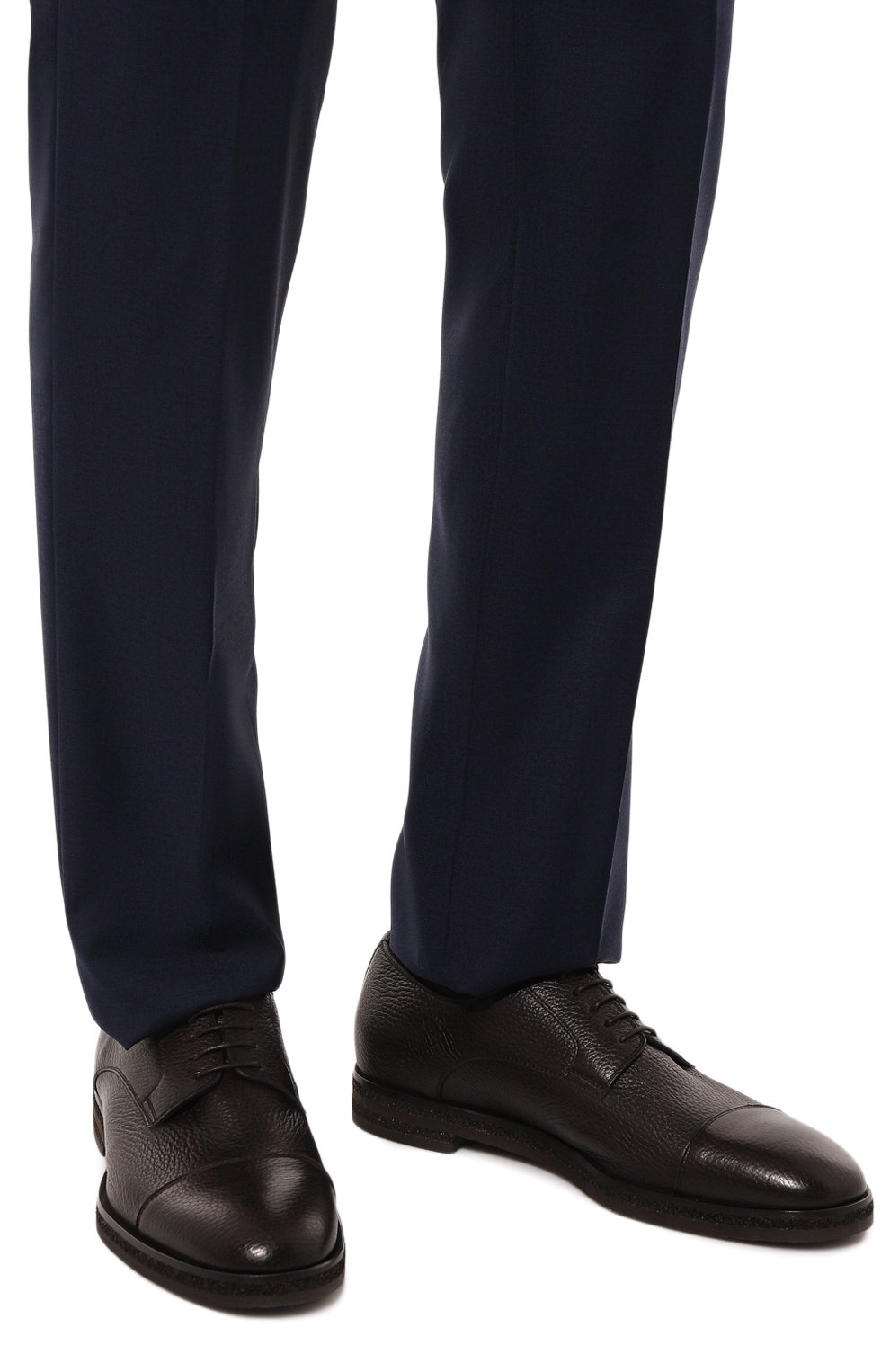 Кожаные дерби BARRETT темно-коричневого цвета по цене 69950 руб., арт. 221U017.9, фото 3 Кожаные дерби BARRETT, арт. 221U017.9, фото 3