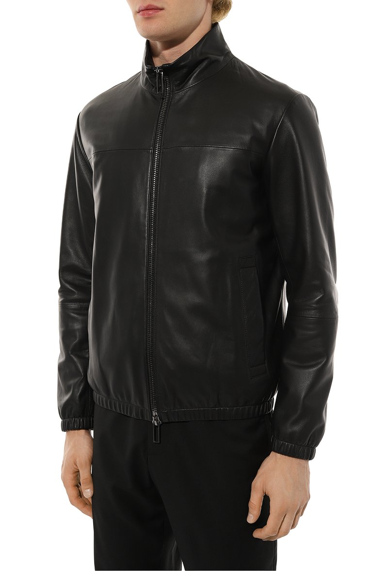 Кожаный бомбер EMPORIO ARMANI, арт. 01R55P/01P54, фото 1