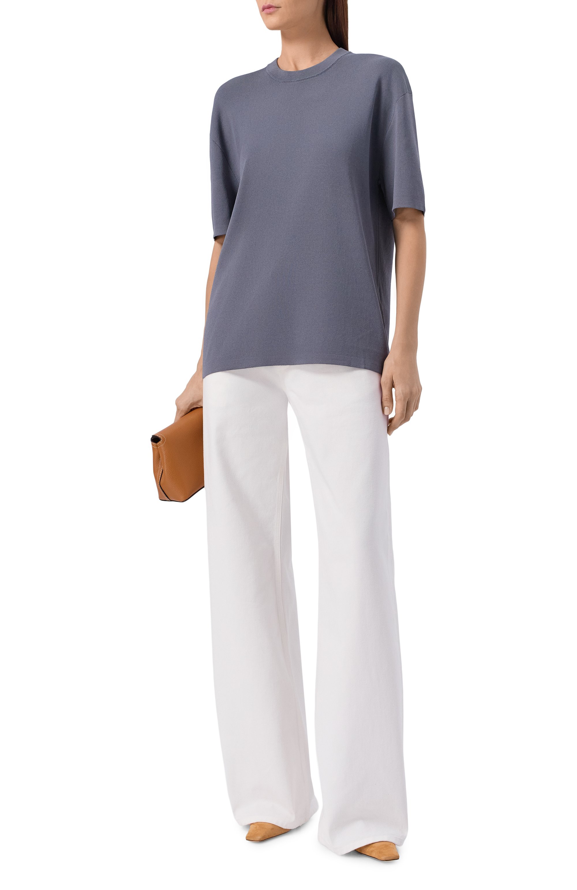 Пуловер из вискозы ARMARIUM серого цвета по цене 73350 руб., арт. ARMFWKN05/V016, фото 2 Пуловер из вискозы ARMARIUM, арт. ARMFWKN05/V016, фото 2