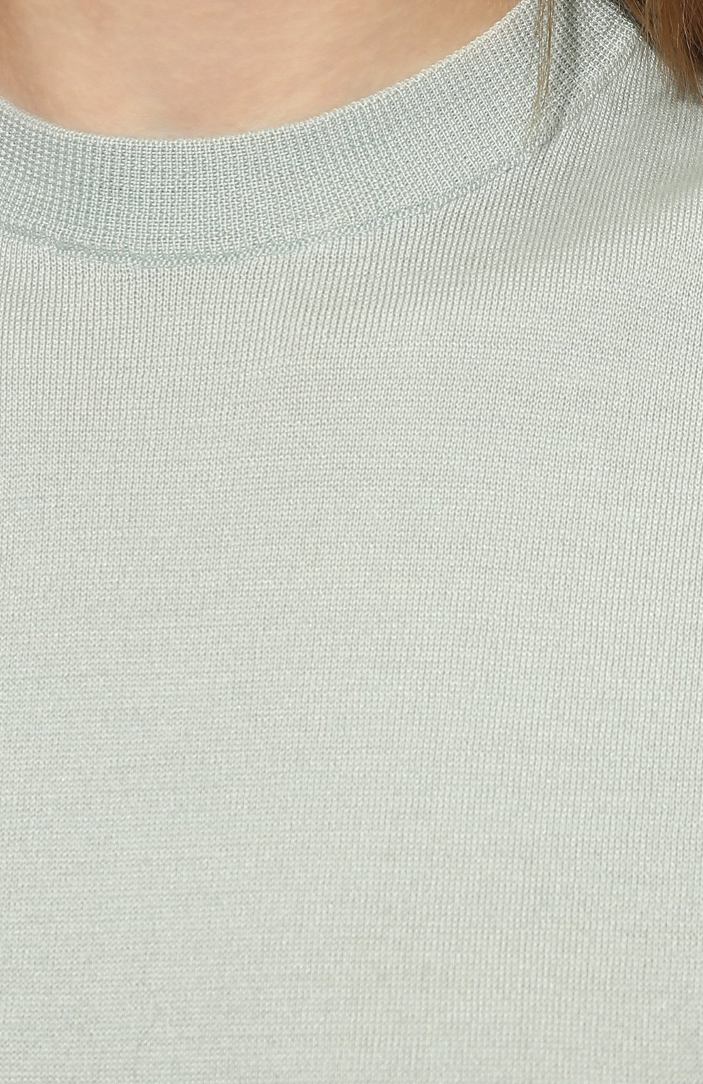 Топ из смеси шелка и хлопка LORO PIANA серо-голубого цвета по цене 56100 руб., арт. FAI4414, фото 5 Топ из смеси шелка и хлопка LORO PIANA, арт. FAI4414, фото 5