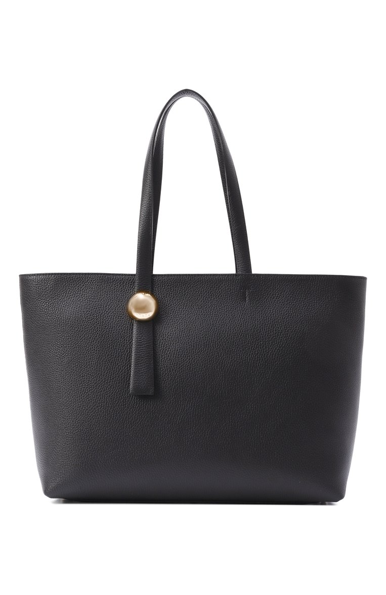 Женская сумка-тоут sfera large FURLA черного цвета, арт. WB01353/HSF000 | Фото 1 (Размер: large; Материал: Натуральная кожа)