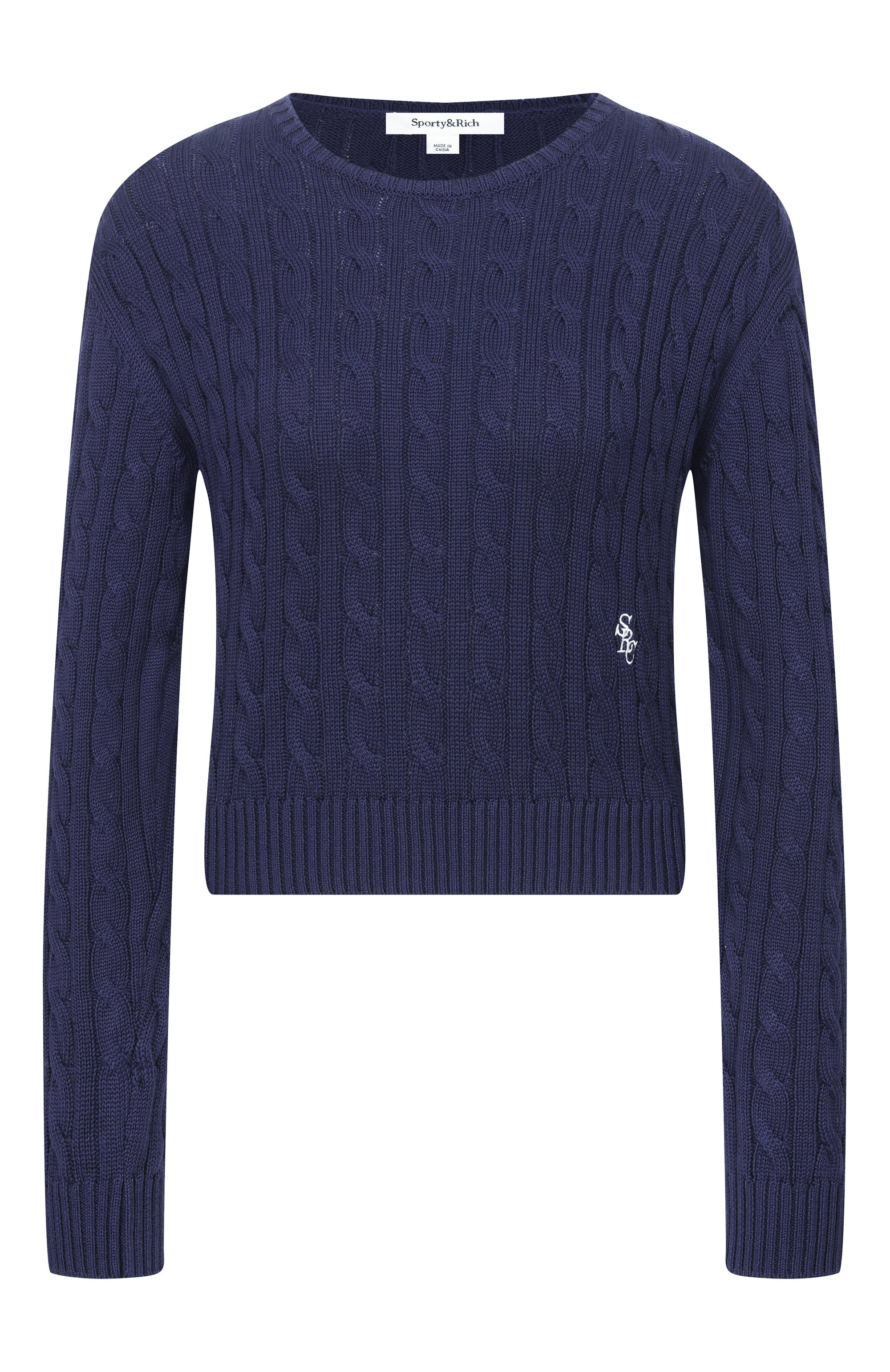 Хлопковый свитер SPORTY AND RICH, арт. WS094710326BL106, фото 1