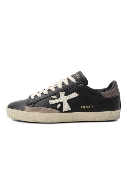 Кожаные кеды Steven D Premiata STEVEND/VAR 7603 Чёрный  STEVEND/VAR 7603 Фото 4