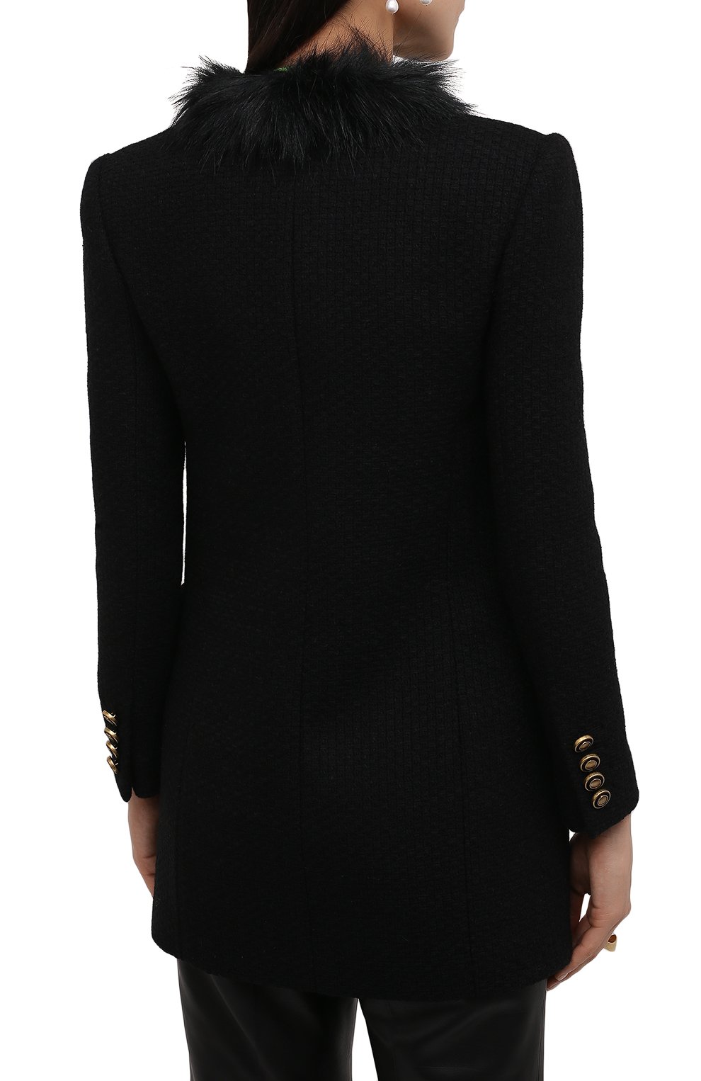 Шерстяной жакет SAINT LAURENT, арт. 668532/Y7D39, фото 4