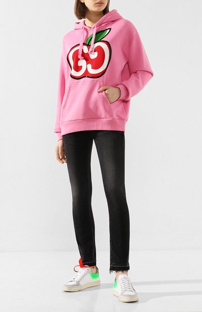 Хлопковое худи GUCCI розового цвета по цене 158400 руб., арт. 610160/XJCCK, фото 2 Хлопковое худи GUCCI, арт. 610160/XJCCK, фото 2