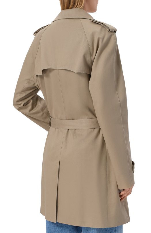 Хлопковый тренч Saint Laurent 560541/Y600U Бежевый  560541/Y600U Фото 4
