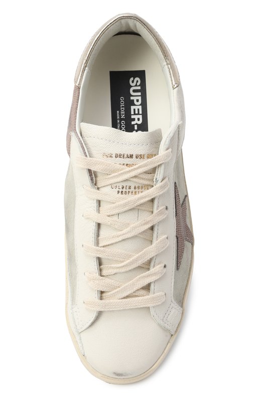 Кожаные кеды Super-Star Golden Goose Deluxe Brand GWF00103.F006828 Белый  GWF00103.F006828 Фото 6