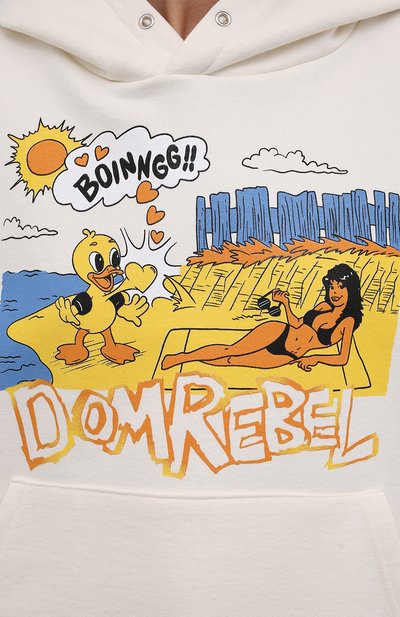 Хлопковое худи DOMREBEL белого цвета по цене 29650 руб., арт. BEACH/H00DIE/W, фото 5 Хлопковое худи DOMREBEL, арт. BEACH/H00DIE/W, фото 5