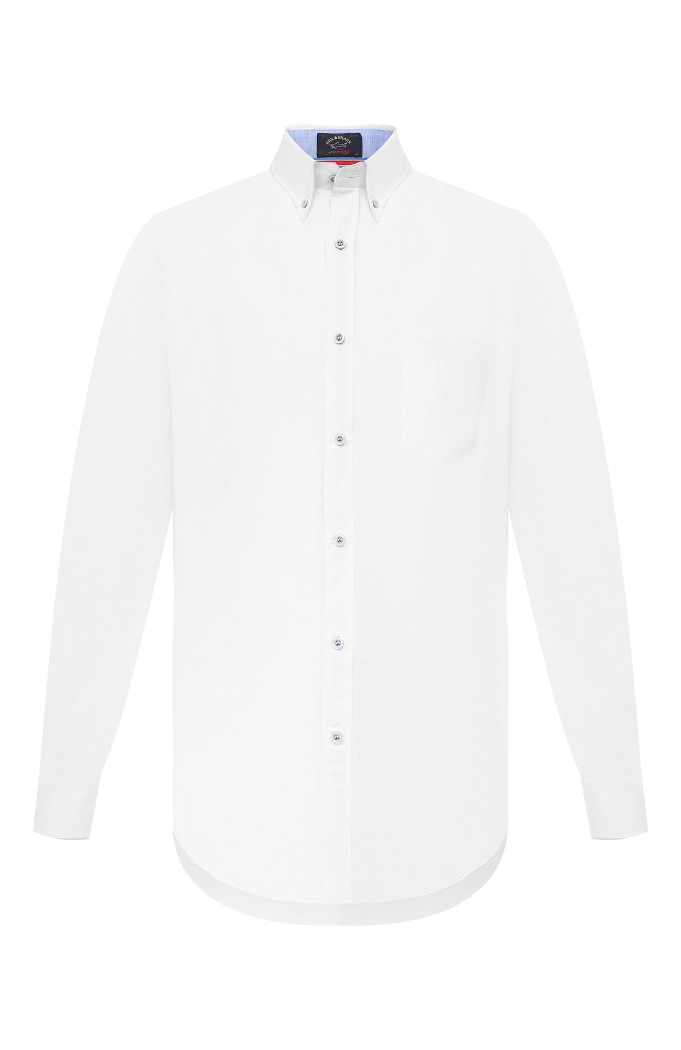 Рубашка из хлопка и льна PAUL&SHARK белого цвета по цене 19550 руб., арт. 21413002/F5H, фото 1 Рубашка из хлопка и льна PAUL&SHARK, арт. 21413002/F5H, фото 1