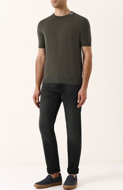 Хлопковый джемпер тонкой вязки с короткими рукавами BRIONI, арт. UMR00L/P7K02, фото 2