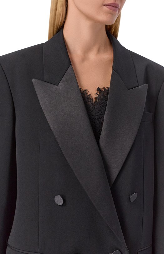 Шерстяной жакет Saint Laurent 860569/Y7E63 Чёрный  860569/Y7E63 Фото 5