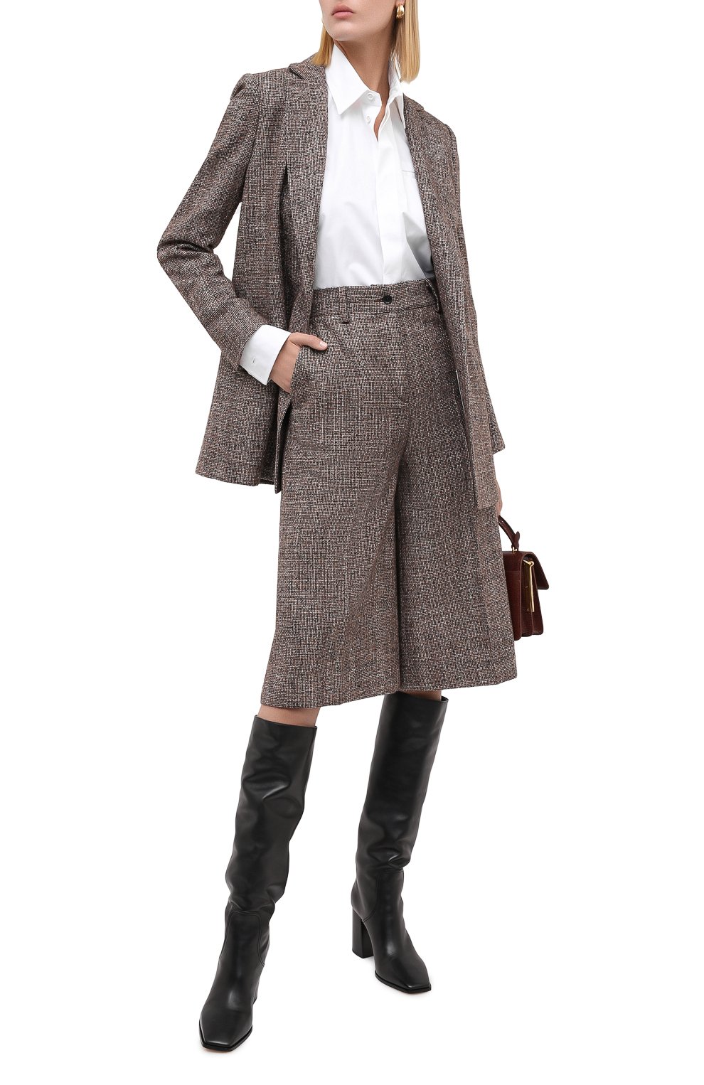 Шерстяные шорты KITON коричневого цвета по цене 109500 руб., арт. D50102K05T27, фото 2 Шерстяные шорты KITON, арт. D50102K05T27, фото 2