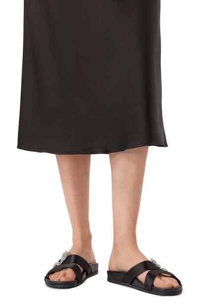 Текстильные шлепанцы MANOLO BLAHNIK, арт. 123-2425/SAT, фото 3