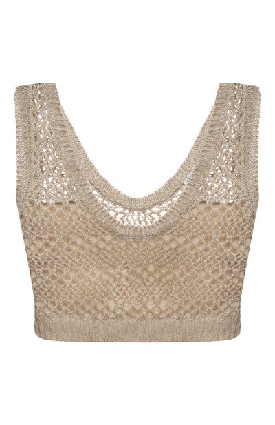 Женский топ изо льна и шелка BRUNELLO CUCINELLI, арт. MRA58B1366