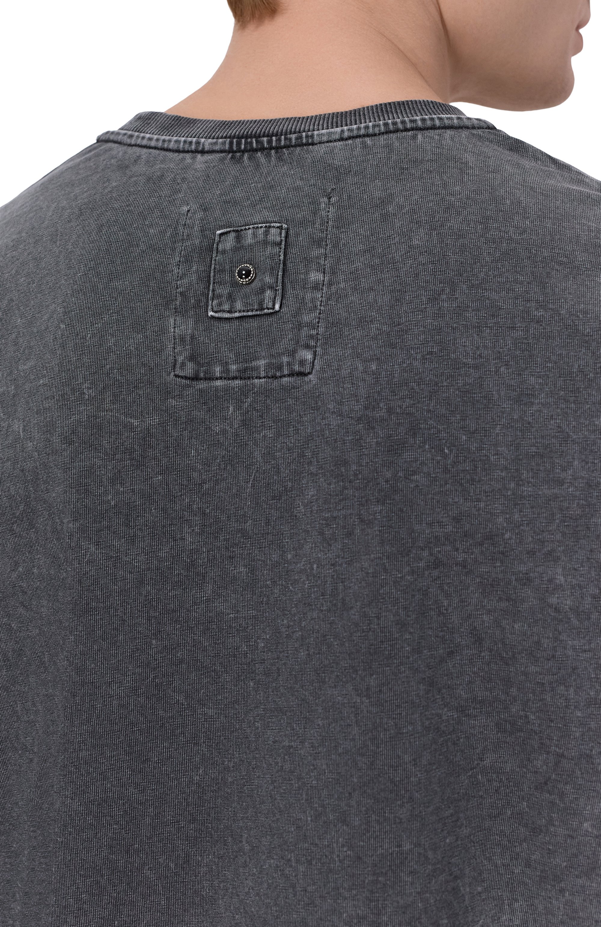 Хлопковая футболка WHITE SAND темно-серого цвета по цене 13600 руб., арт. 26SU40/650-DT, фото 5 Хлопковая футболка WHITE SAND, арт. 26SU40/650-DT, фото 5