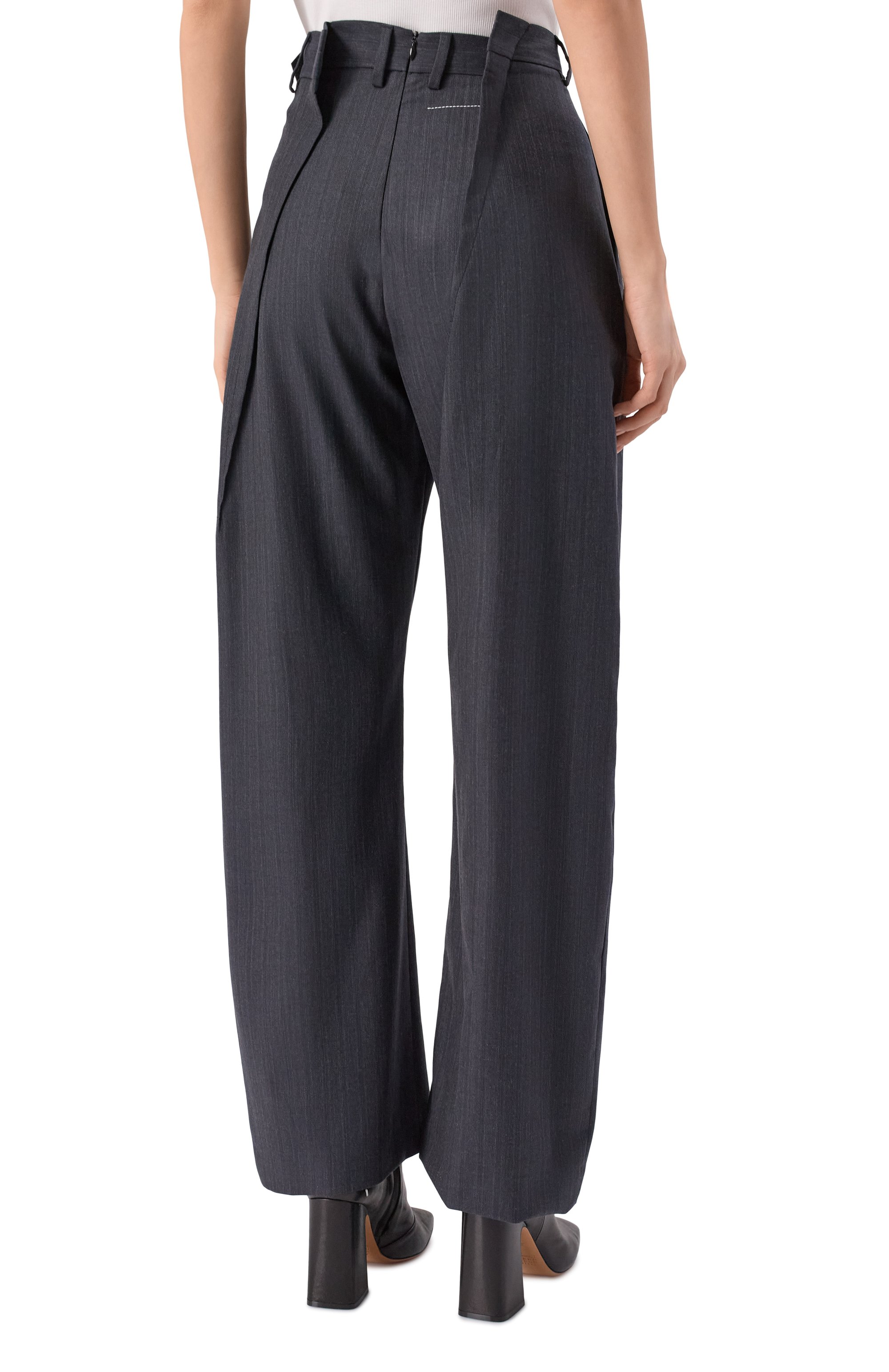 Брюки из шерсти и хлопка MM6, арт. S52KA0564/M35743, фото 4