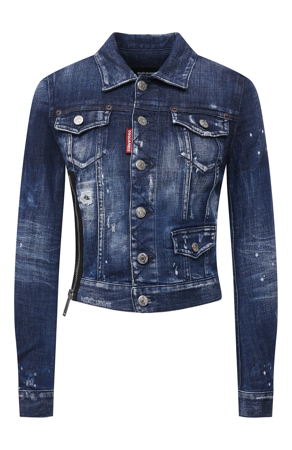 Джинсовая куртка DSQUARED2 синего цвета по цене 74850 руб., арт. S75AM0822/S30342, фото 1 Джинсовая куртка DSQUARED2, арт. S75AM0822/S30342, фото 1