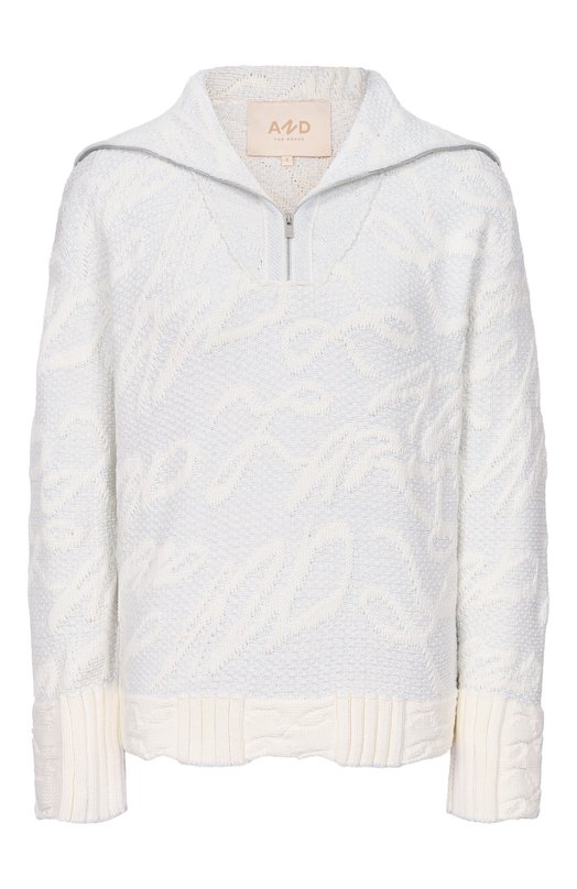 Свитер из хлопка и вискозы AND the brand S26-JM056-0704-104 Голубой S26-JM056-0704-104